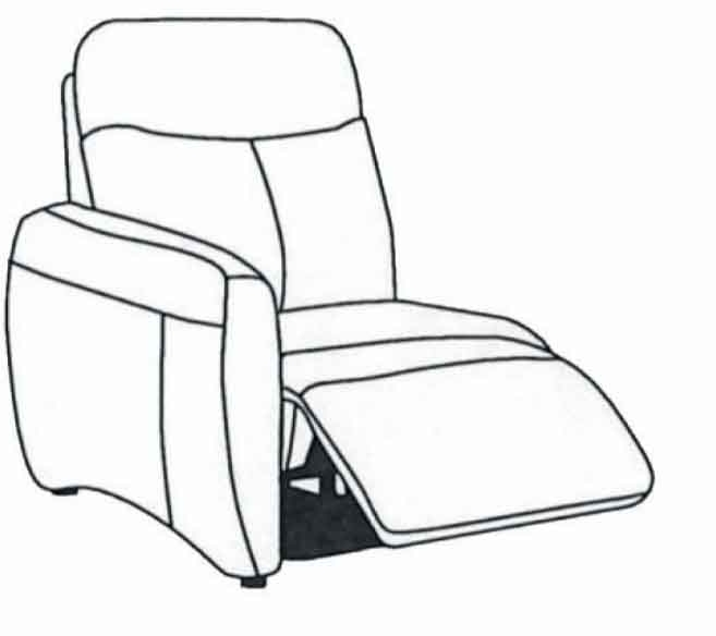HTL  Dawson 1.5 Seater Power Recliner Section with USB - Battery Pack