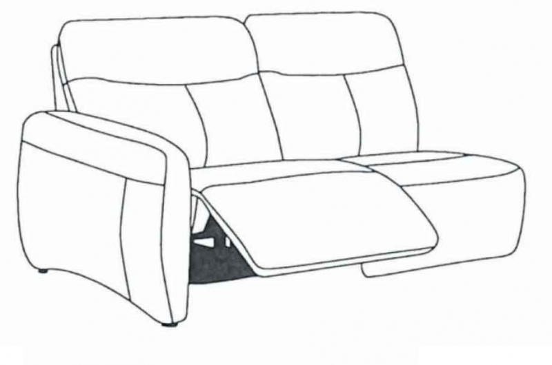 HTL  Dawson 2.5 Seater Power Recliner Section with USB - Battery Pack