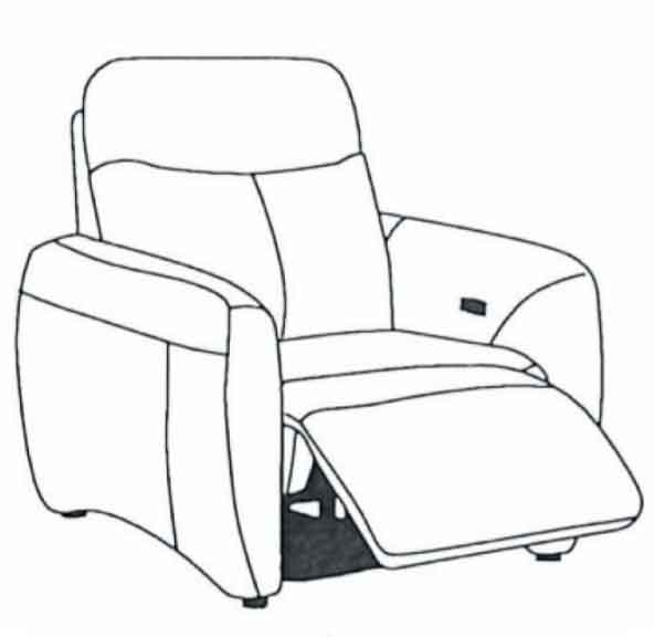 HTL  Dawson Power Recliner Chair with USB-Battery Pack