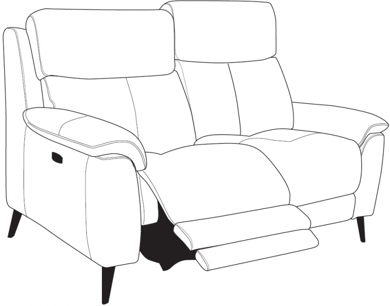 HTL Hamilton 2 Seater Double Power Recliner Sofa with USB
