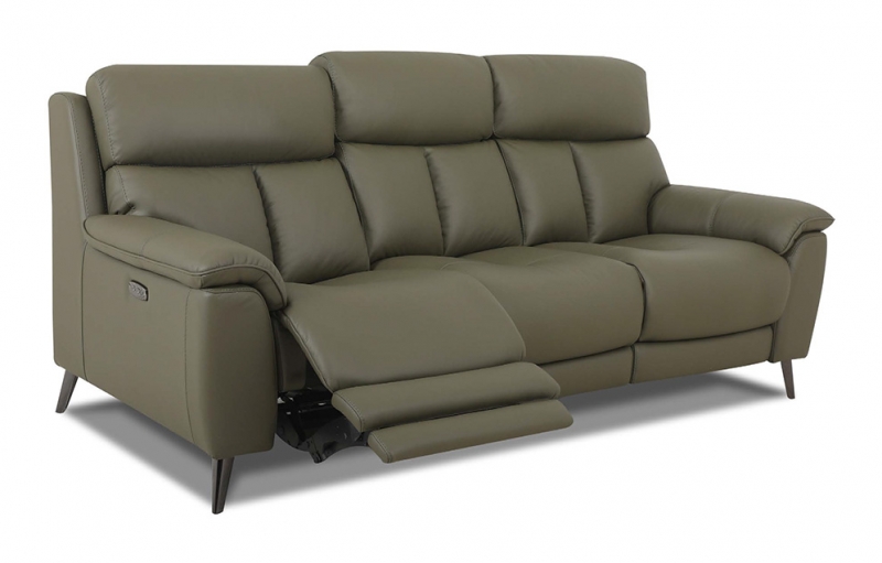 HTL Hamilton 3 Seater Double Power Recliner Sofa with USB (3 Cushion)