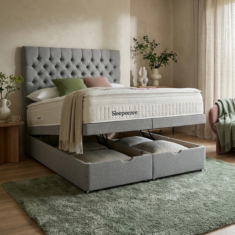 Sleepeezee Jessica Performance 5'0 Platform Top Ottoman Set
