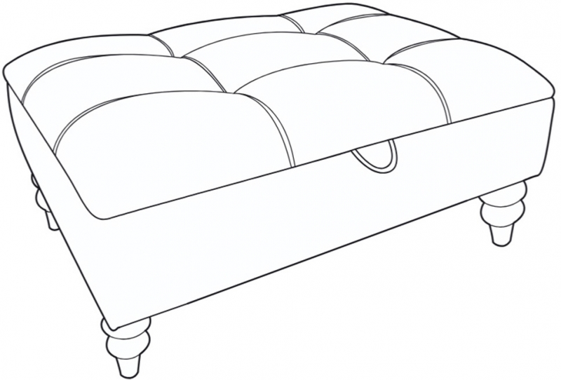 Buoyant Upholstery Ltd Darcy Accent Padded Top Storage Stool