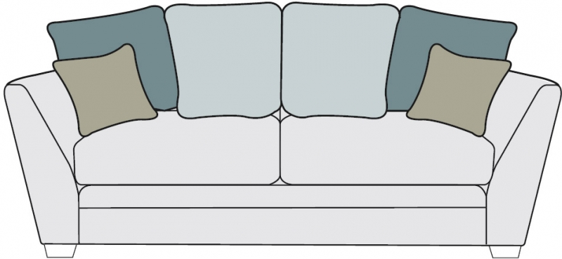 Alstons Ltd (Upholstery) Roxie 3 Seater Sofa - Pillow Back