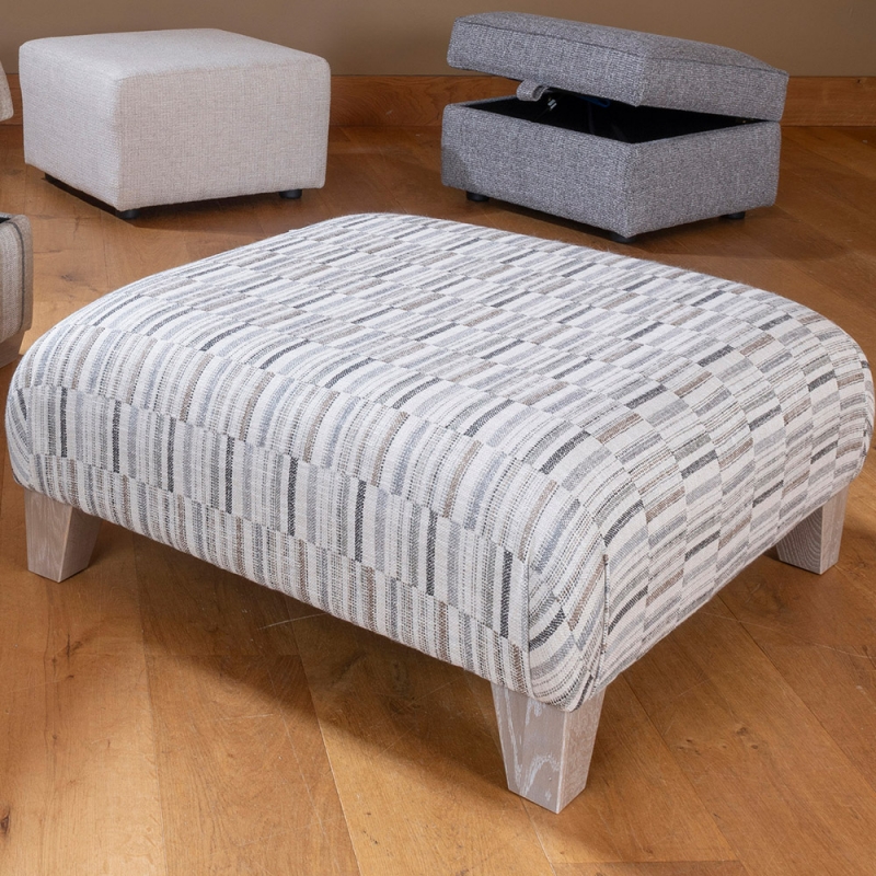 Alstons Ltd (Upholstery) Roxie Square Stool with Legs