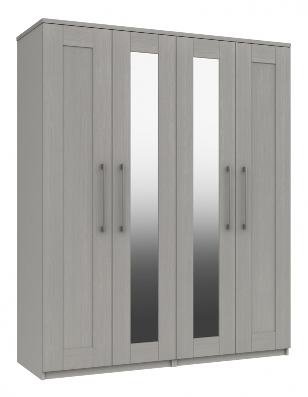 Fairway Furniture Ava 4 Door Wardrobe with 2 Mirrors