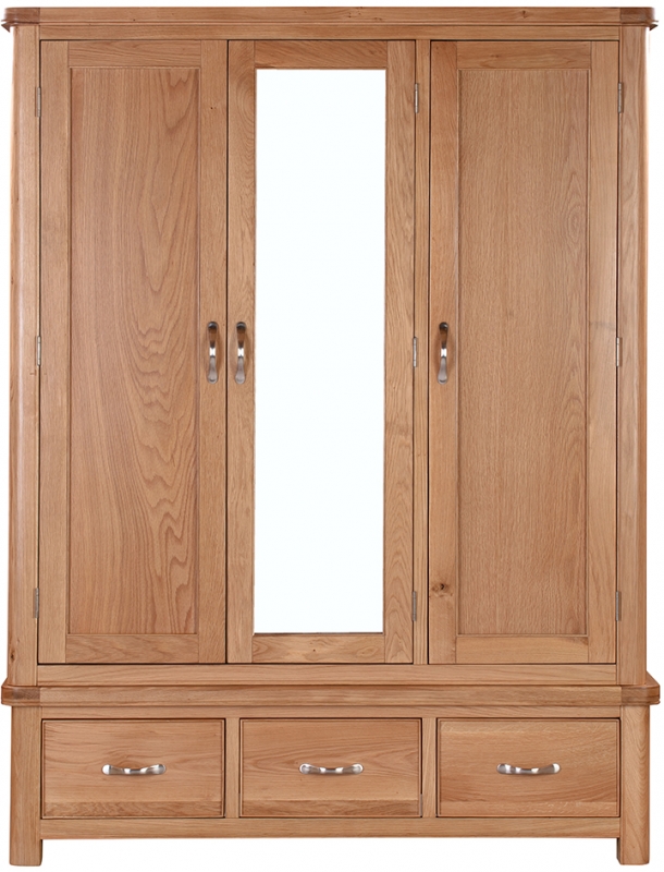 Fairway Furniture Cannock Bedroom Triple Robe - 3 Door (Centre Mirror)