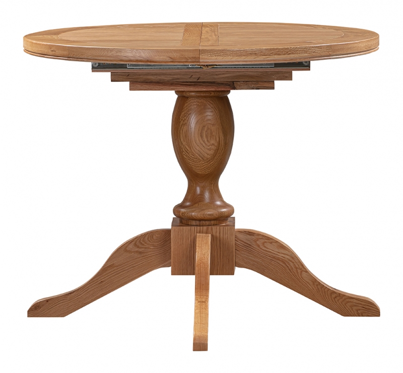 Fairway Furniture Cannock Dining Round 1M Pedestal Extending Dining Table