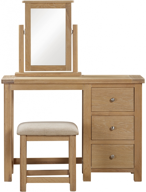 Fairway Furniture Fairford Oak Bedroom 3 Drawer Dressing Table Set