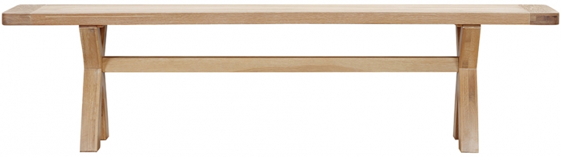 Fairway Furniture Fairford Oak Dining Cross Leg Wooden Dining Bench