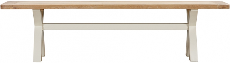 Fairway Furniture Fairford Painted Dining Cross Leg Wooden Dining Bench