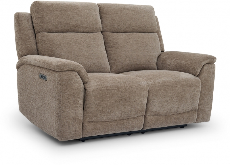 Premier Oakwood 2 Seater Double Power Recliner Sofa with Adjustable Headrests, Lumbar and USB