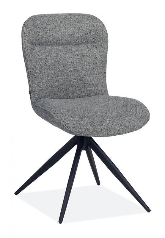 Maxfurn Aldo Pair of Fabric Swivel Dining Chairs
