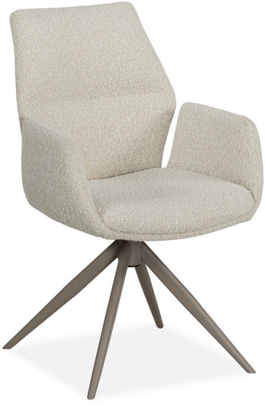 Maxfurn Fallon Pair of Fabric Swivel Dining Chairs