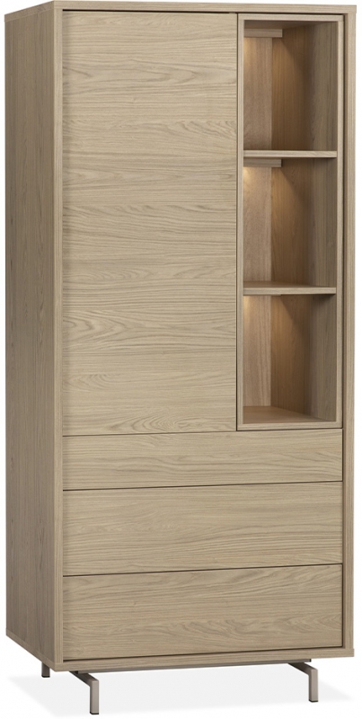 Maxfurn Fiore Tall Wall Cabinet with LED Lighting