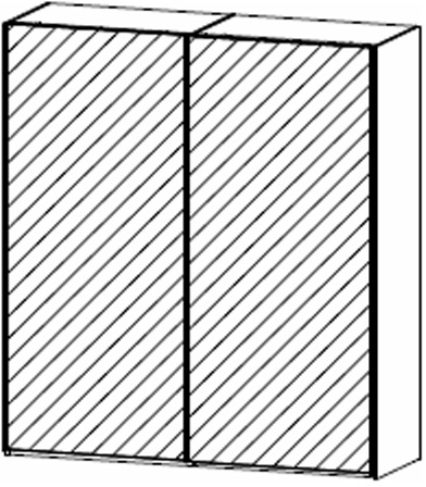 Fairway Furniture Taro 5UES Sliding 2 Door Mirror Wardrobe