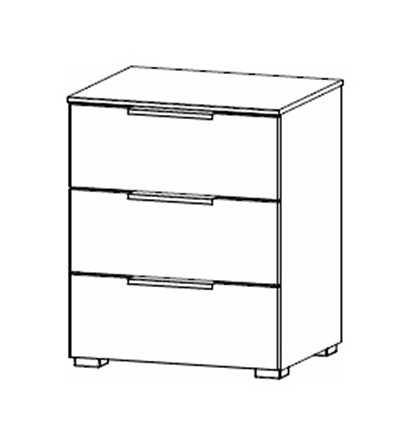 Fairway Furniture Taro 6D18 3 Drawer Wide Bedside Table