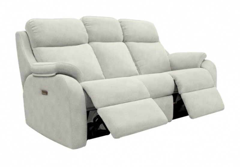 G-Plan Kingsbury 3 Seater Sofa with Double Power Recliner Actions-Power Headrest-Lumbar Support
