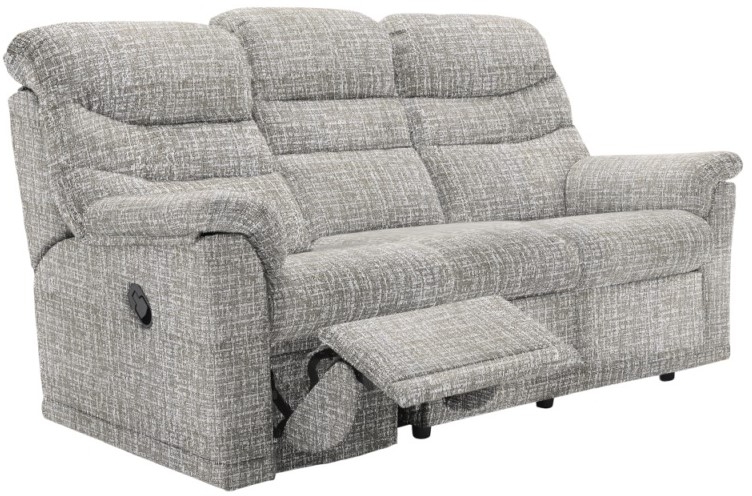 G-Plan Upholstery Malvern 3 Seater Sofa (3 Cushion) with Single Manual Recliner Action