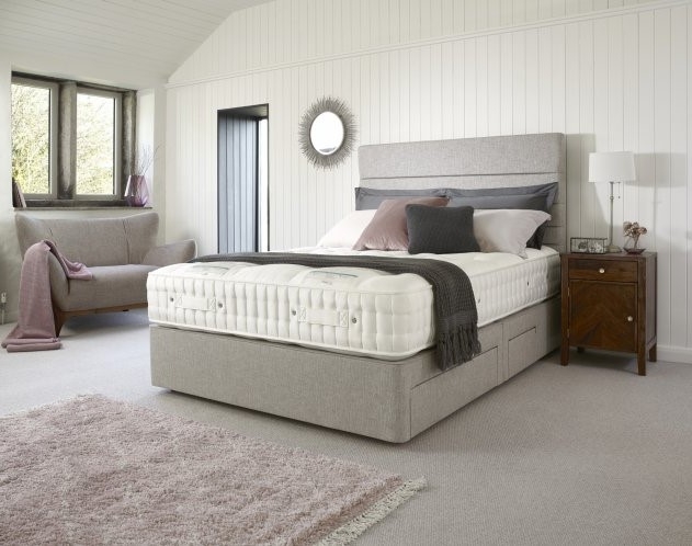 Harrison Spinks Beds Ltd Meavy 13200 - Seasonal Turn 4'0 Sprung True Edge Divan Set