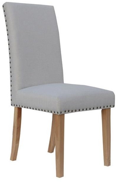 Juliet Pair of Straight Back Dining Chairs - Fabric