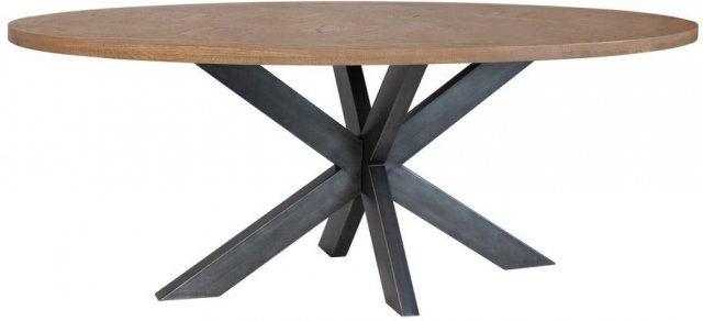 Feels Like Home Ludo Oval Fixed Dining Table - 200 x 100cm