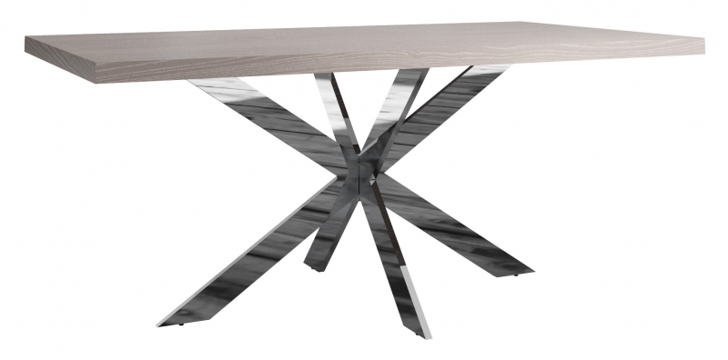Feels Like Home Rosario 1.8m Fixed Dining Table - Cross Style Base
