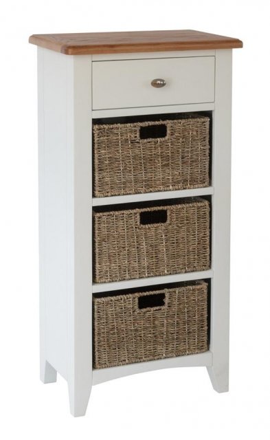 Feels Like Home Saunton 1 Drawer 3 Basket Storage Unit Fairway Furniture 3 Basket Storage Unit, 3 Drawer Storage Chest With Baskets