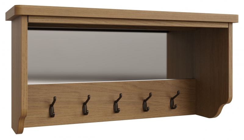 Totnes Dining Hall Bench Top - Mirror and Hooks