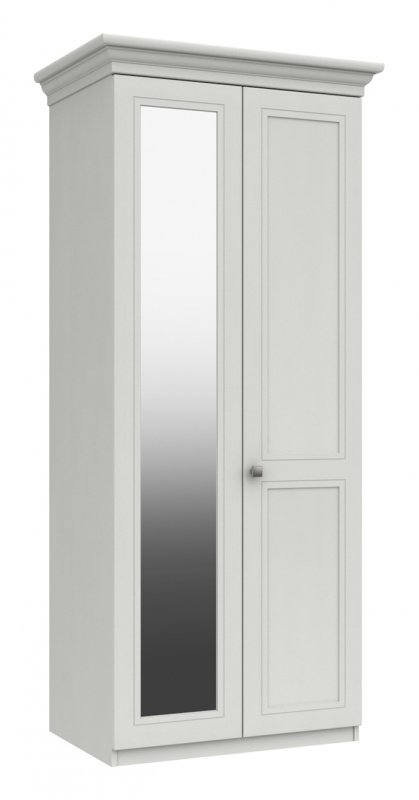 Celeste 2 Door Wardrobe with Mirror - 1 Rail - 1 Shelf