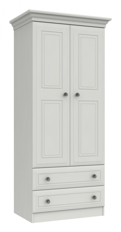 Halley 2 Door - 2 Drawer Combi Wardrobe - 1 Rail - 1 Shelf