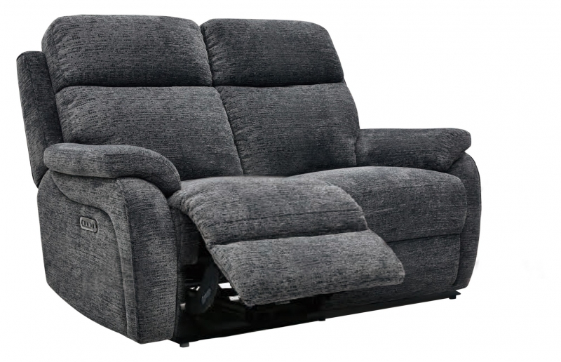 Feels Like Home Dante 2 Seater Double Power Recliner Sofa with Adjustable Headrests and USB