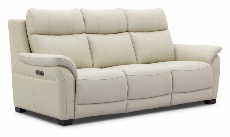Feels Like Home Simone 3 Seater Double Power Recliner Sofa with Adjustable Headrests and USB