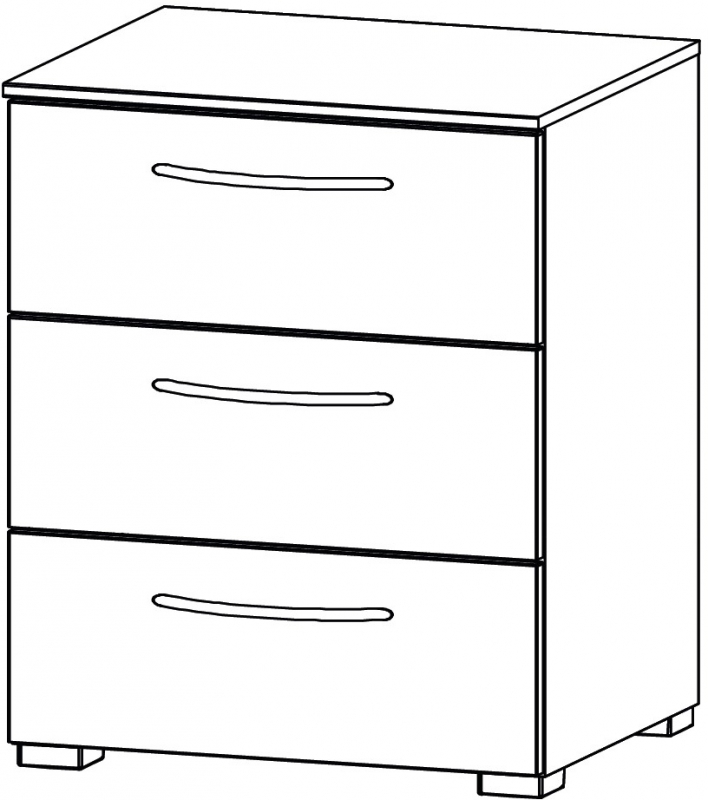 Fairway Furniture Aldono 6D36 3 Drawer Wide Bedside Table