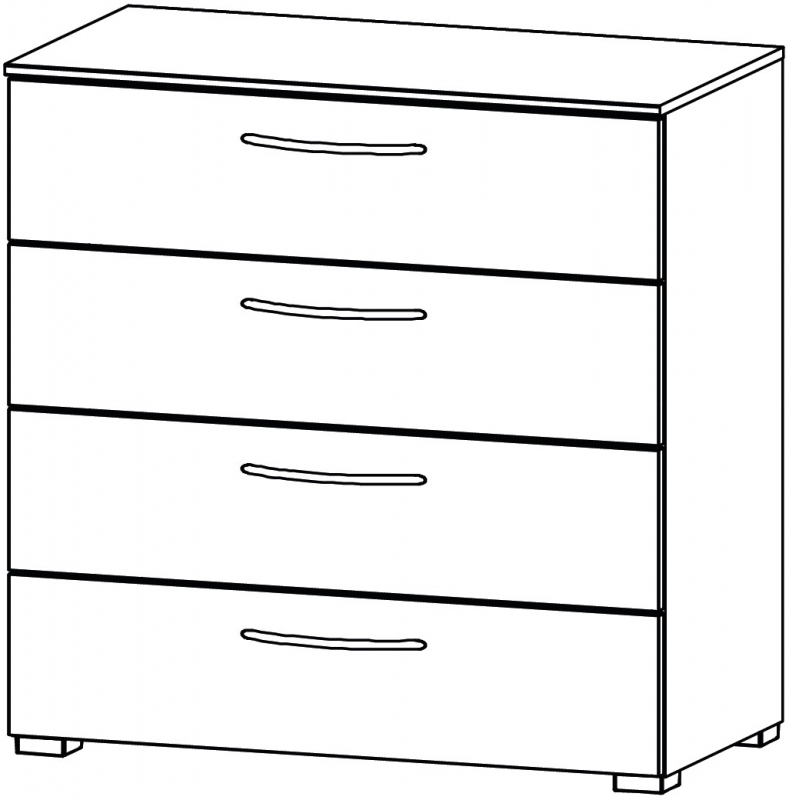 Aldono 6D44 4 Drawer Tall Wide Chest