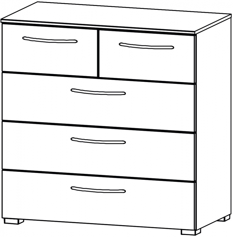 Aldono 6D45 5 Drawer Tall Wide Chest