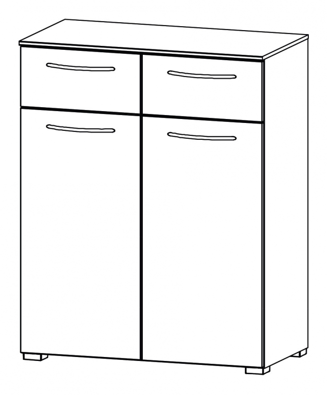 Aldono 6DB3 2 Door - 2 Drawer Chest