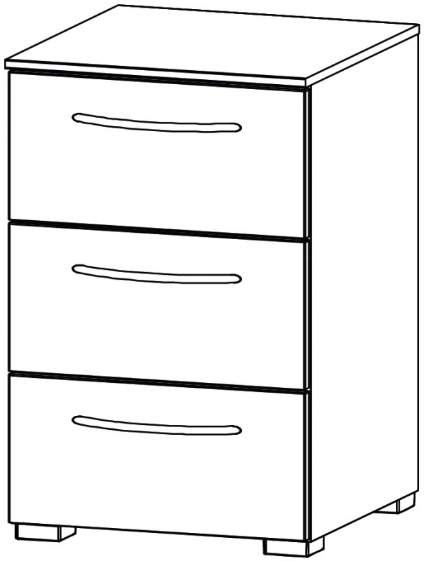 Fairway Furniture Aldono 6H35 3 Drawer Bedside Table