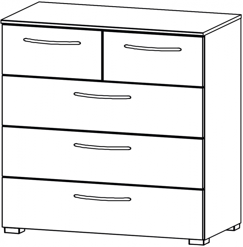 Aldono 6H45 5 Drawer Tall Wide Chest