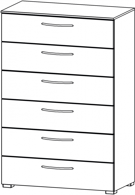 Aldono 7D14 6 Drawer Tall Wide Chest