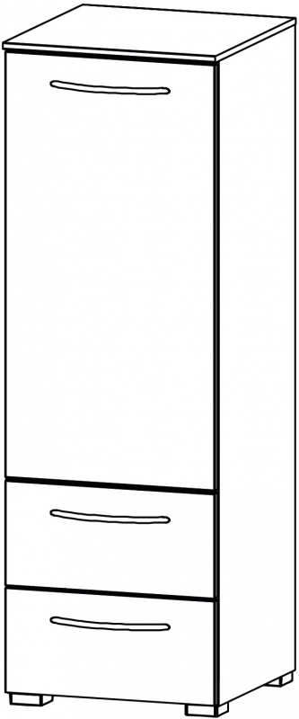 Fairway Furniture Aldono 7H12 1 Door Left Hinge - 2 Drawer Tall Chest