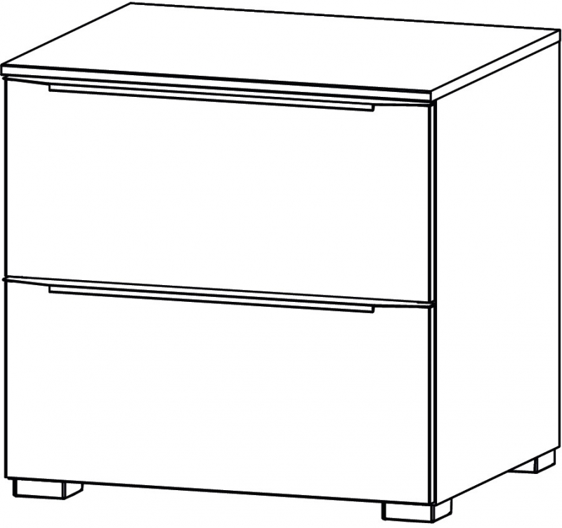 Fairway Furniture Aldono Deluxe 6D16 2 Drawer Wide Bedside Table