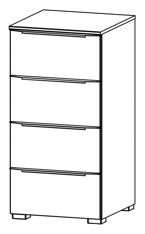 Aldono Deluxe 6D25 4 Drawer Chest