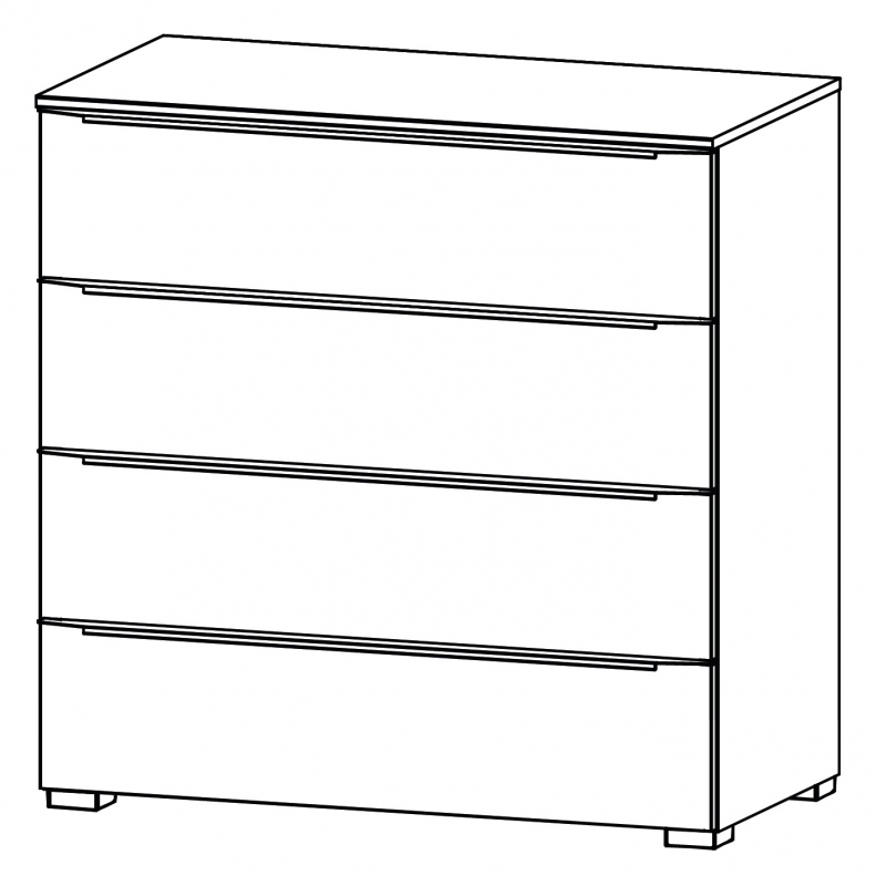 Aldono Deluxe 6D26 4 Drawer Wide Chest