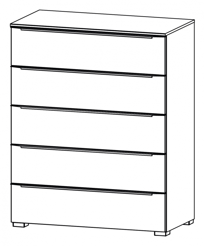 Aldono Deluxe 6DF1 5 Drawer Chest