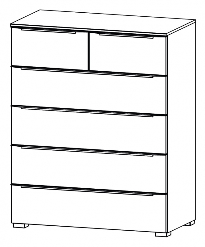 Aldono Deluxe 6DF2 6 Drawer Chest