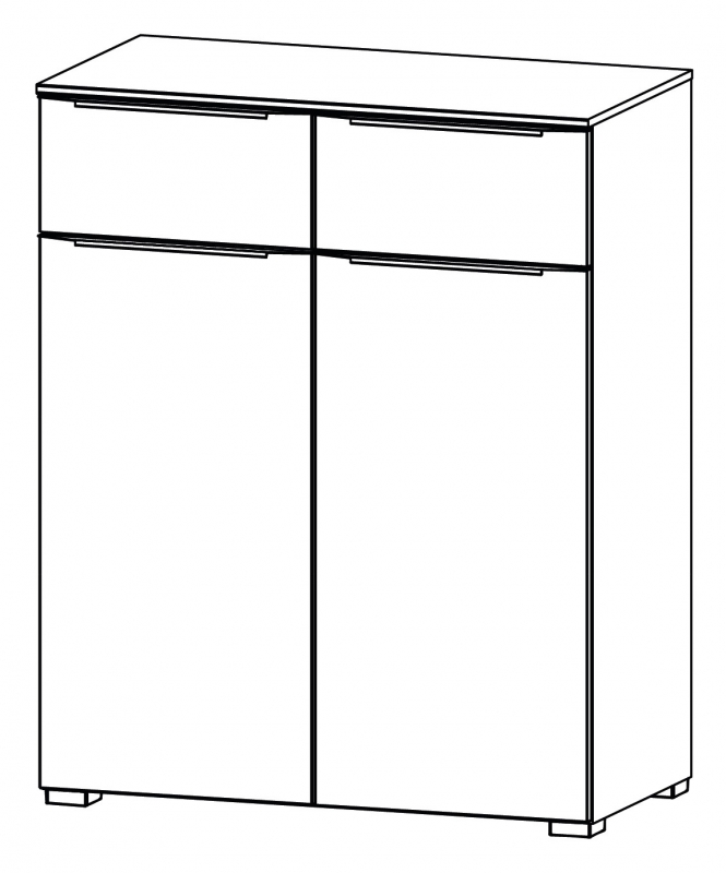 Aldono Deluxe 6DF3 2 Door - 2 Drawer Chest