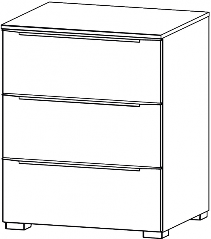 Fairway Furniture Aldono Deluxe 6H18 3 Drawer Wide Bedside Table