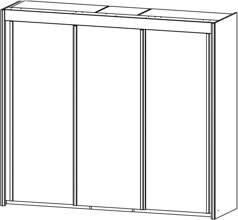 Fairway Furniture Imperial 4107 Gliding 3 Door Robe (Width 225cm)