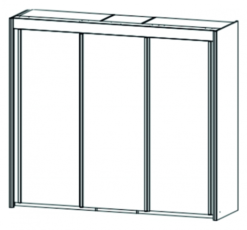 Fairway Furniture Imperial 4109 Gliding 3 Door Robe (Width 250cm)